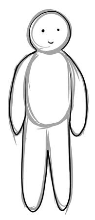 The first sketch of the blob people.