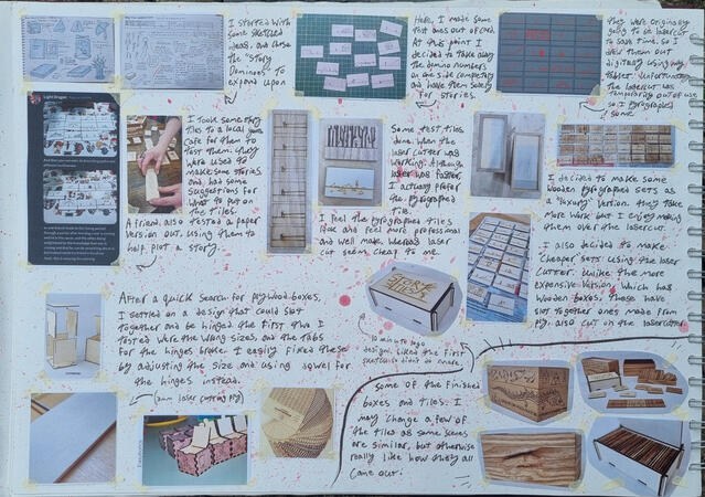 Step by step of the story tiles