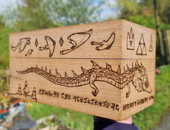 Customised tile box for a friend.